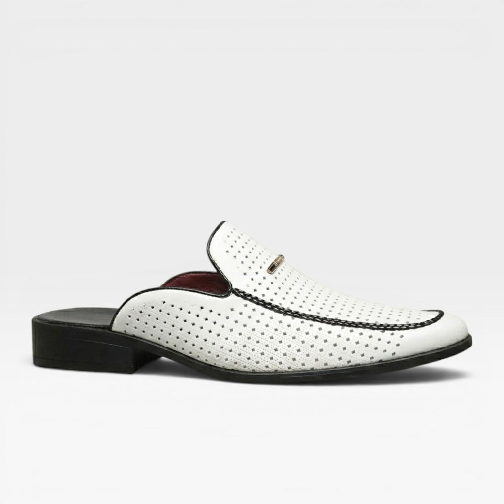 Men's Leather Mules – Backless Slip On Loafers Smart Casual Slides