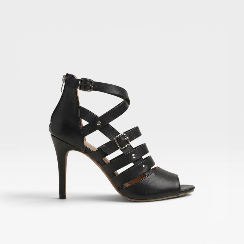 Women's Gladiator Stiletto Heels – Elegant Cross Strap Open Toe Sandals for Special Occasions