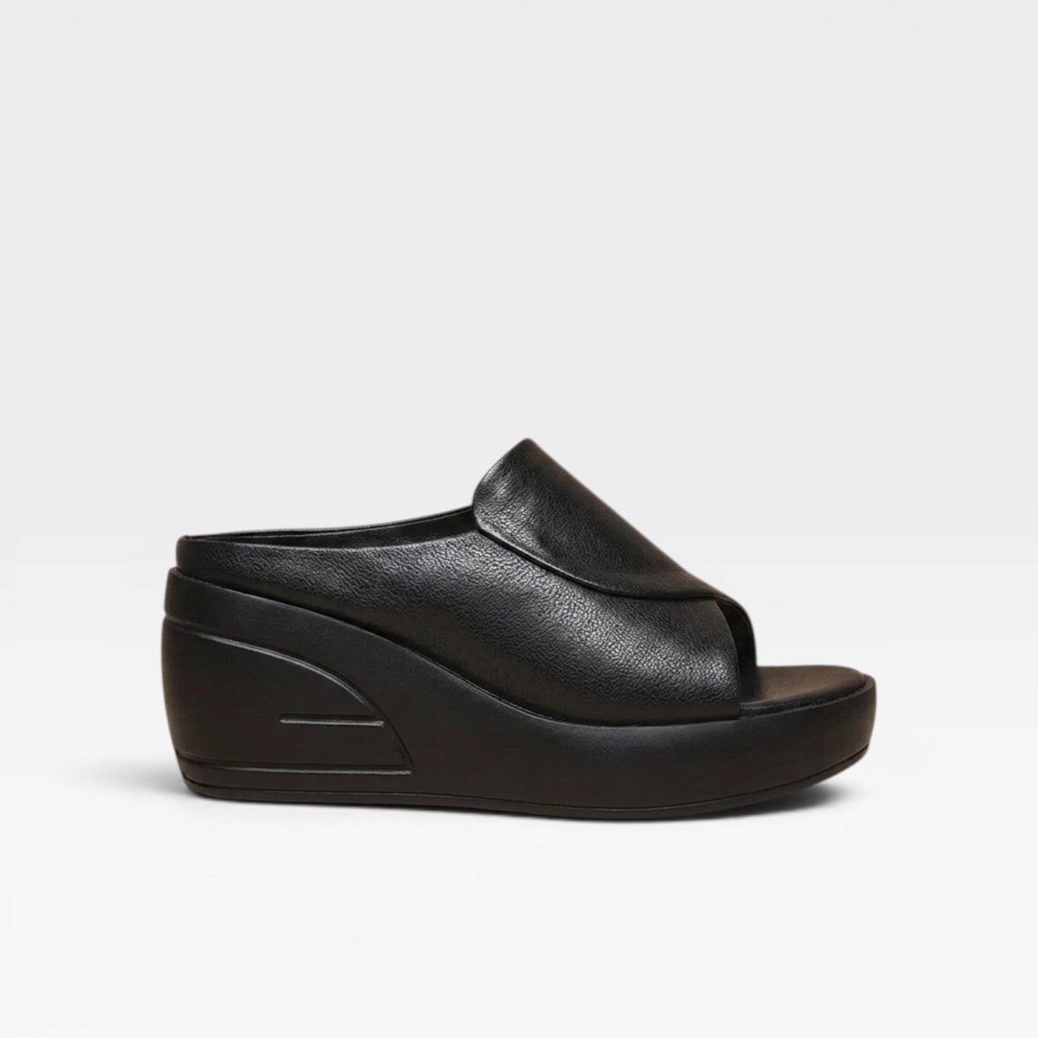 Sandales compensées confortables pour femmes – Mules à enfiler avec plateforme rembourrée