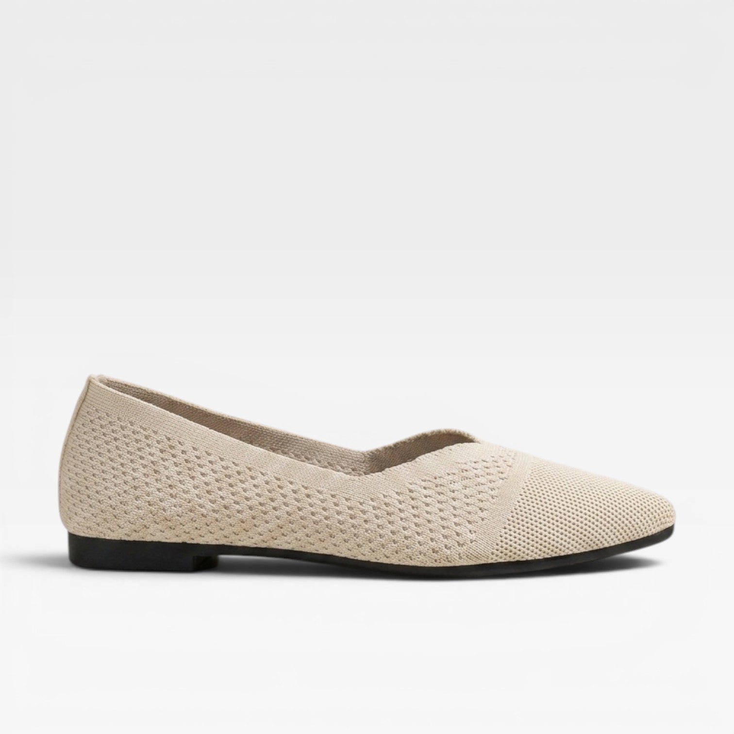Women’s Pointed Ballet Flats – Breathable Knit Flat Shoes