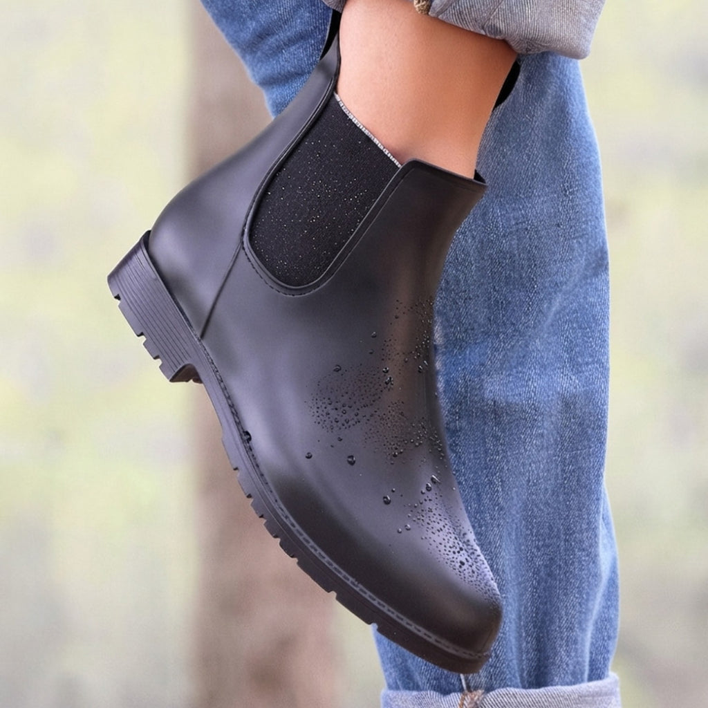 Bottes de pluie Chelsea pour femmes – Bottines élégantes, imperméables et faciles à enfiler