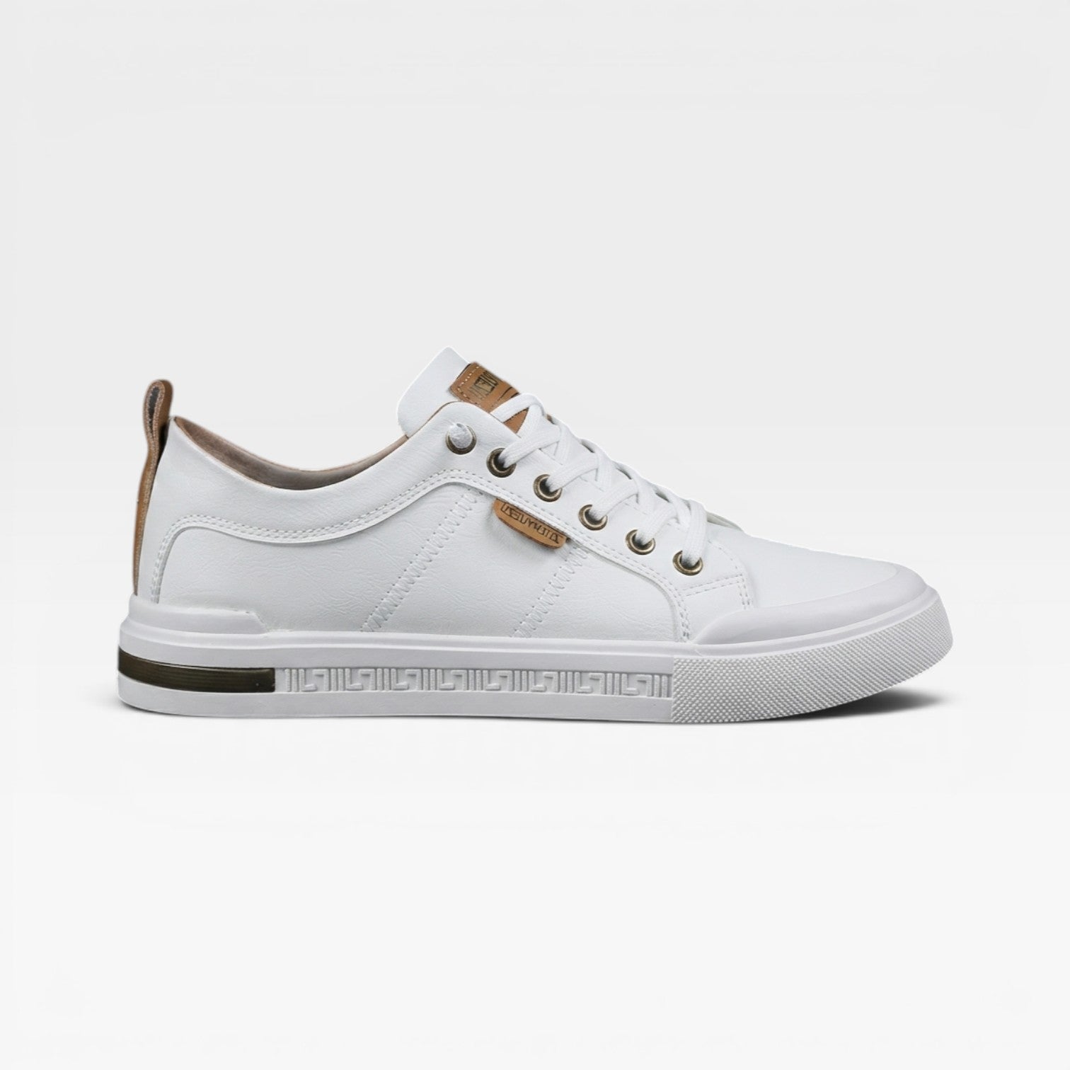 Baskets en cuir bicolores pour hommes – Sneakers classiques à lacets décontractées