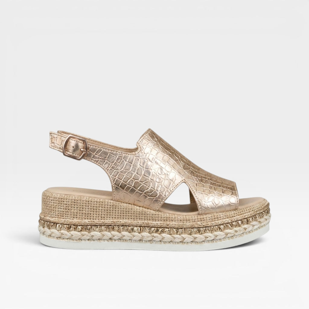 Women's Espadrille Wedge Sandals – Slingback Open Toe Platform Style