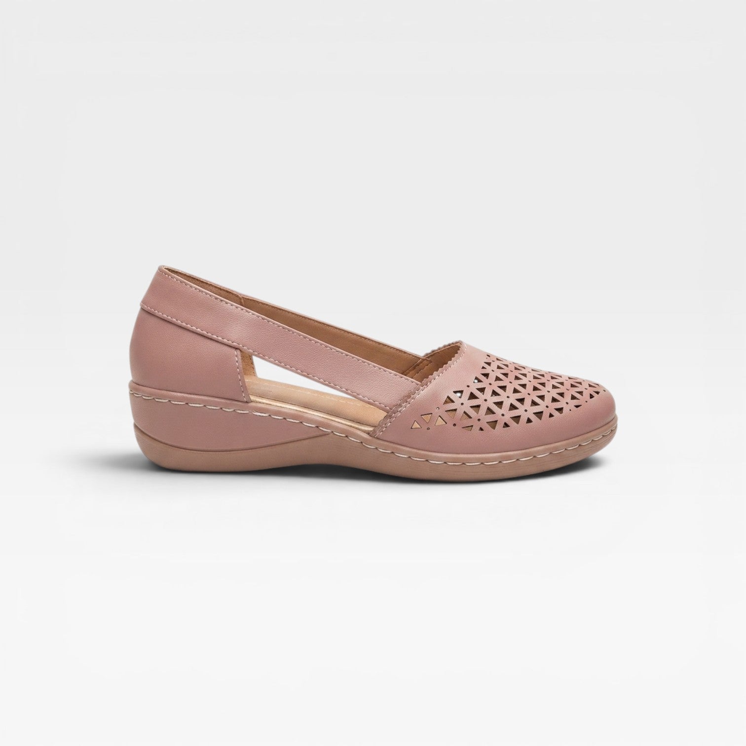 Women's Cutout Wedge Sandals – Comfortable Closed Toe Slingback Shoes