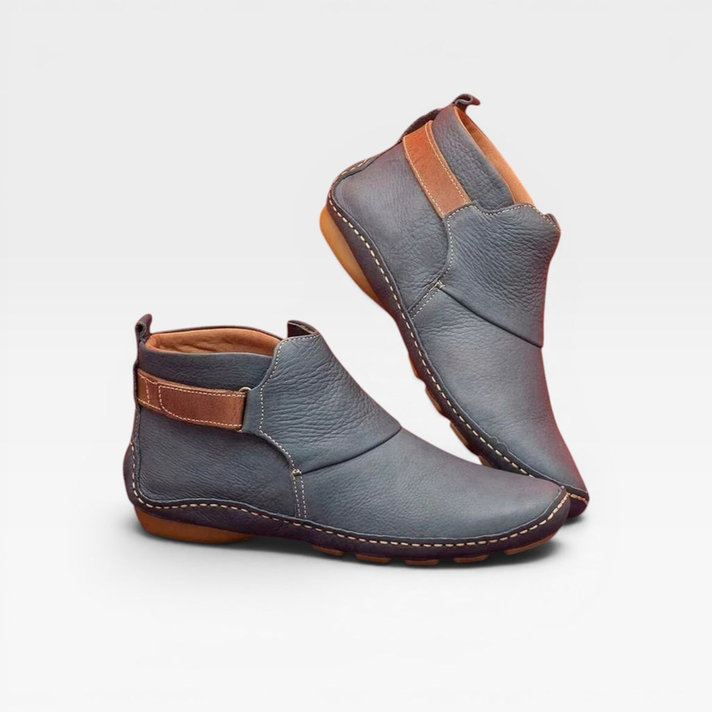 Women's Leather Ankle Boots – Cushioned Comfort Autumn Booties