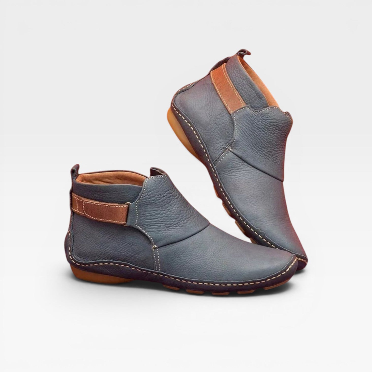 Women's Leather Ankle Boots – Cushioned Comfort Autumn Booties