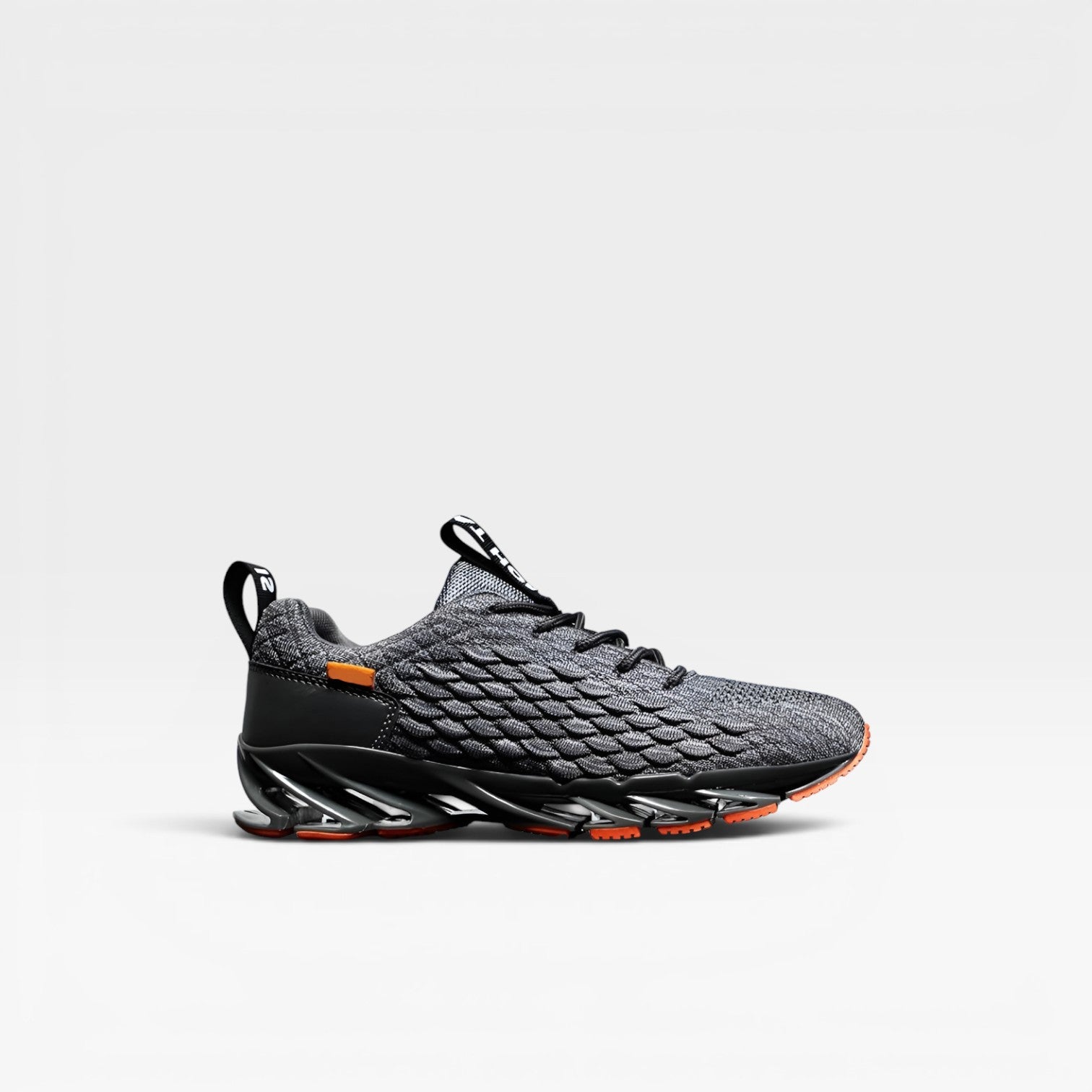 Men's Knit Athletic Sneakers – Cushioned Sculpted Sole Lace Up Trainers for Everyday Wear