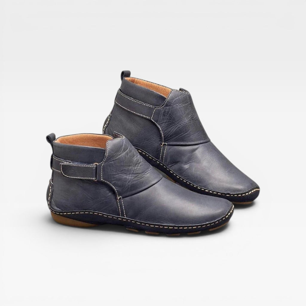 Women's Leather Ankle Boots – Cushioned Comfort Autumn Booties