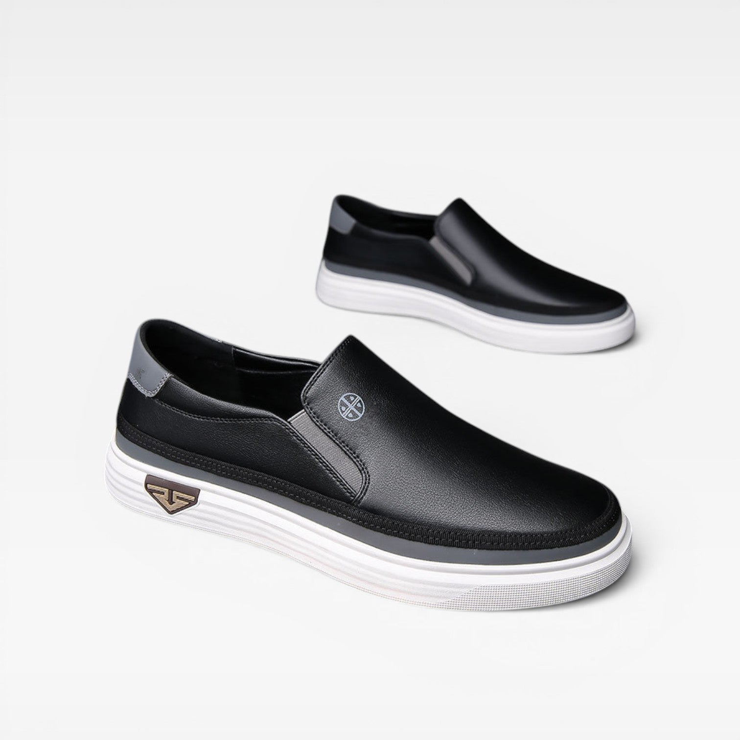 Men's Leather Slip On Trainers – Casual Comfort Sneakers