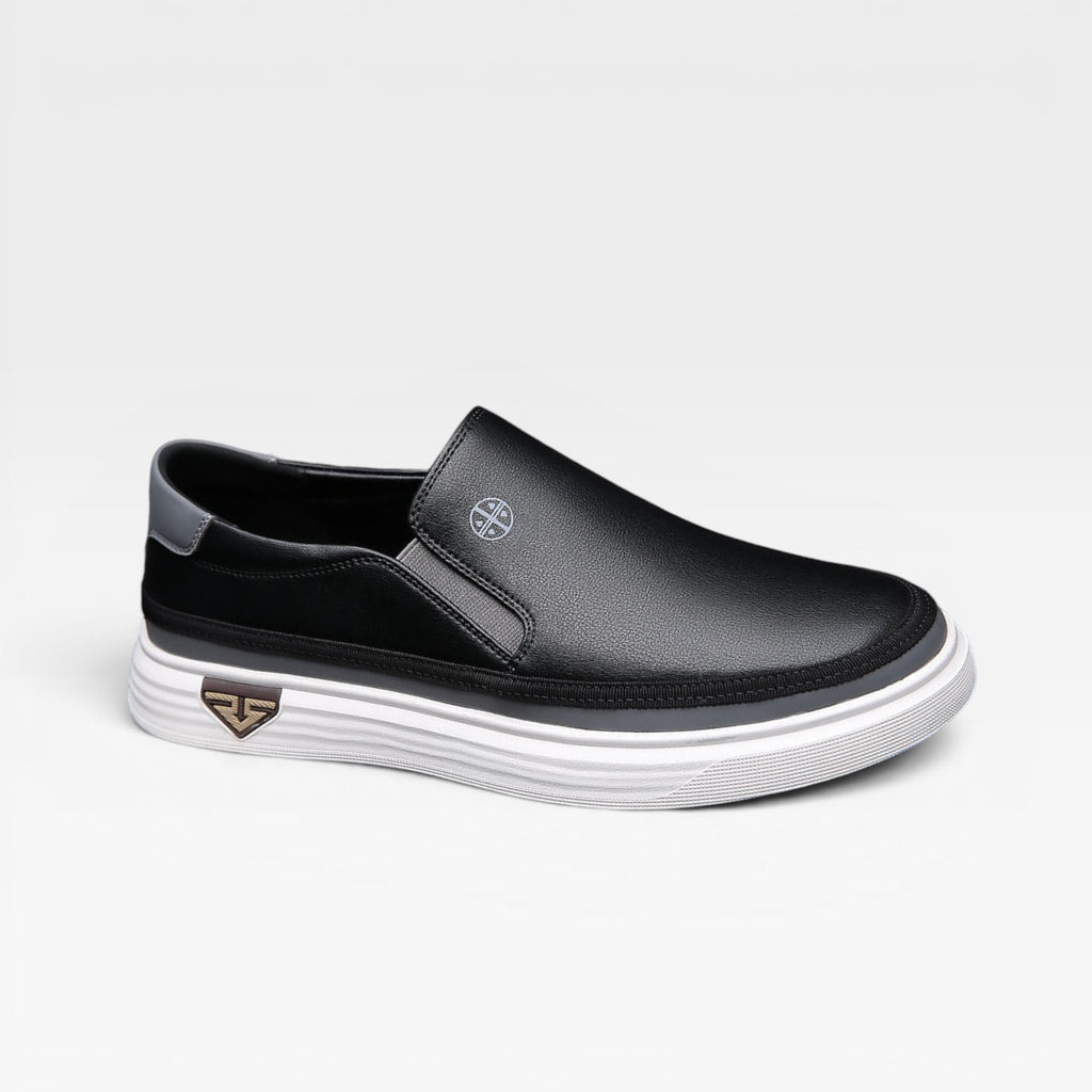 Men's Leather Slip On Trainers – Casual Comfort Sneakers