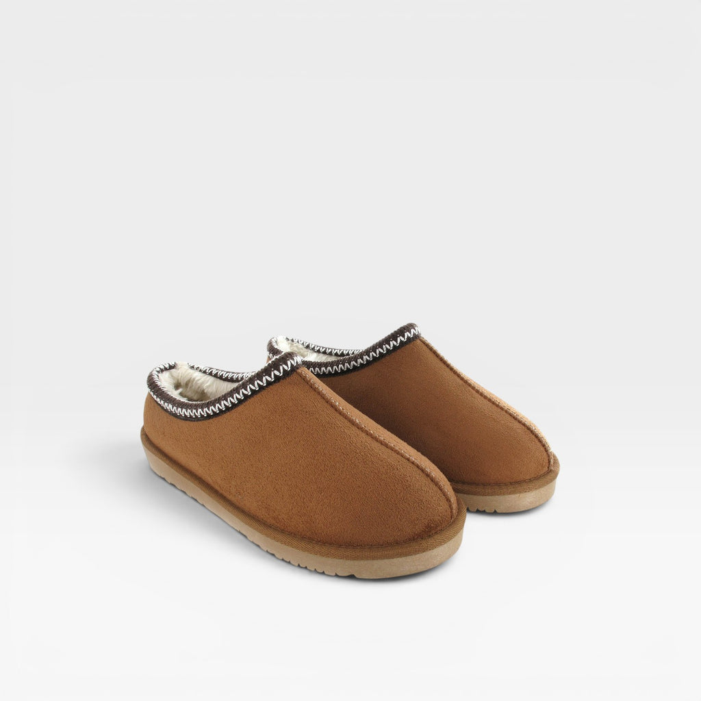 Women's Faux Fur Lined Clogs – Cozy Suede Slip On Mule for Everyday Warmth