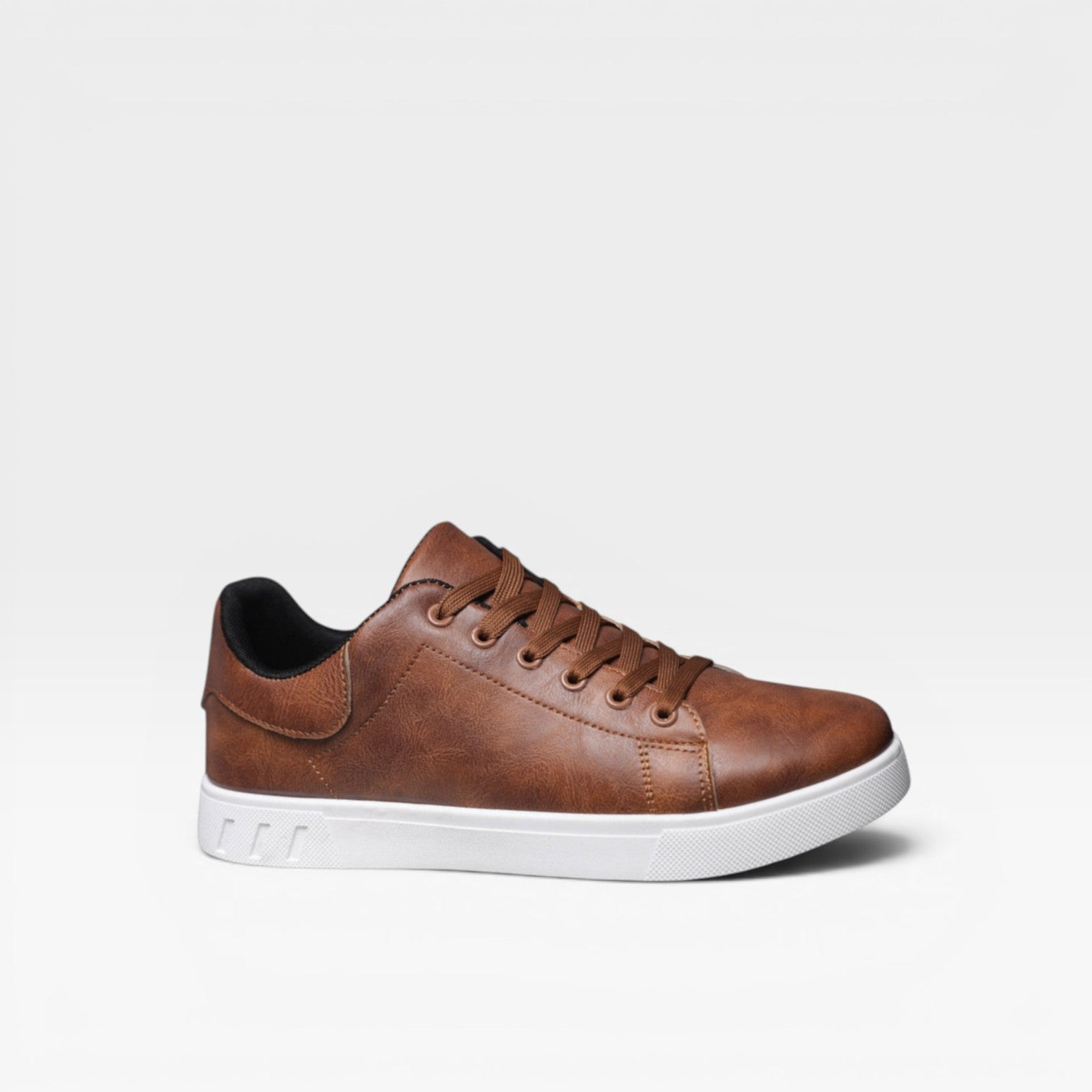 Baskets décontractées en cuir pour hommes – Baskets basses minimalistes à lacets pour un usage quotidien