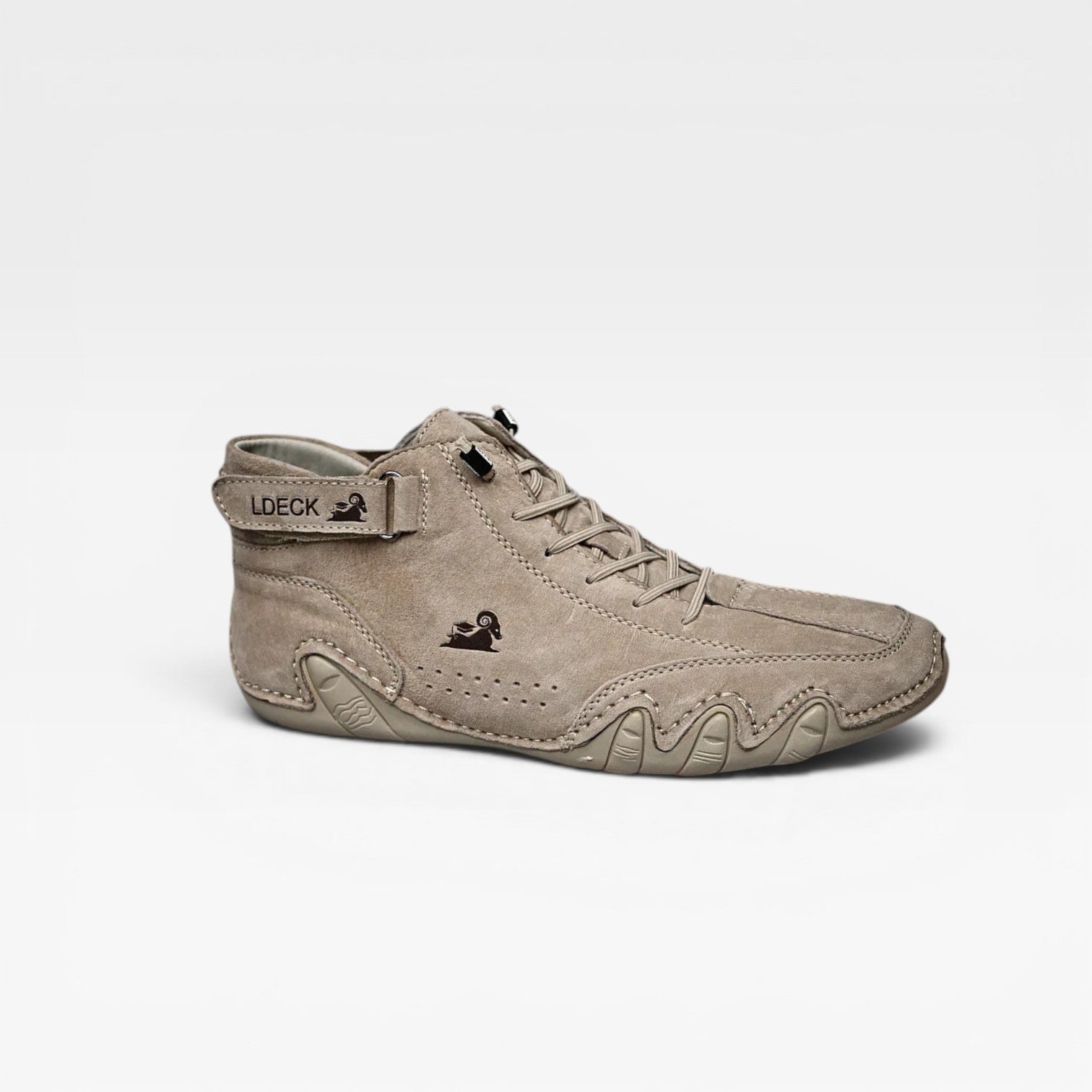 Men's Mid Top Leather Trainers – Casual Lace Up Comfortable Sneakers