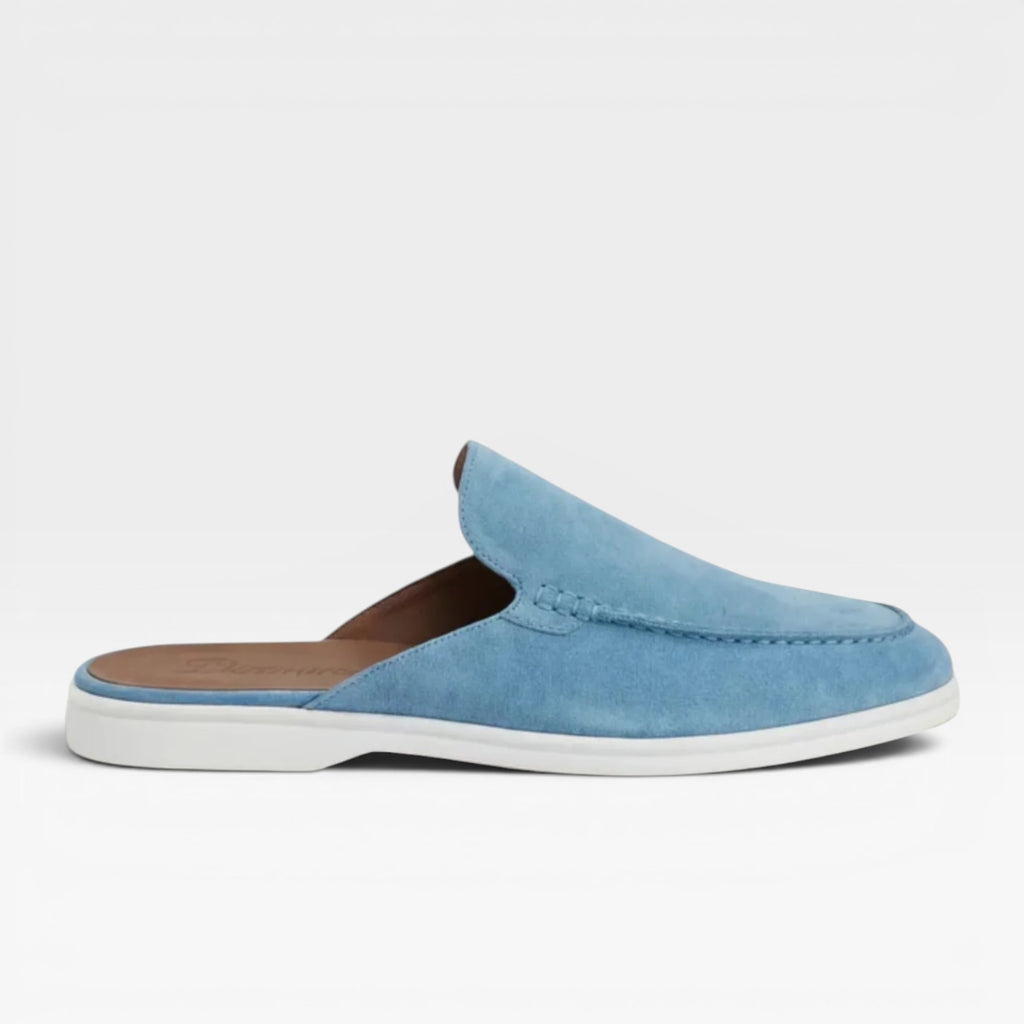 Men's Suede Mules – Backless Slip On Loafers Smart Casual Slides