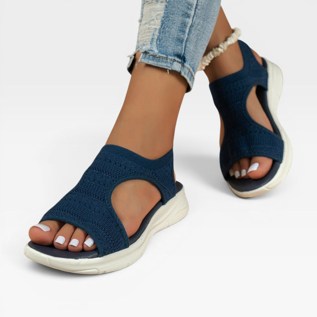 Women’s Breathable Knit Walking Sandals – Slip-On Comfort Sandals for Everyday Wear