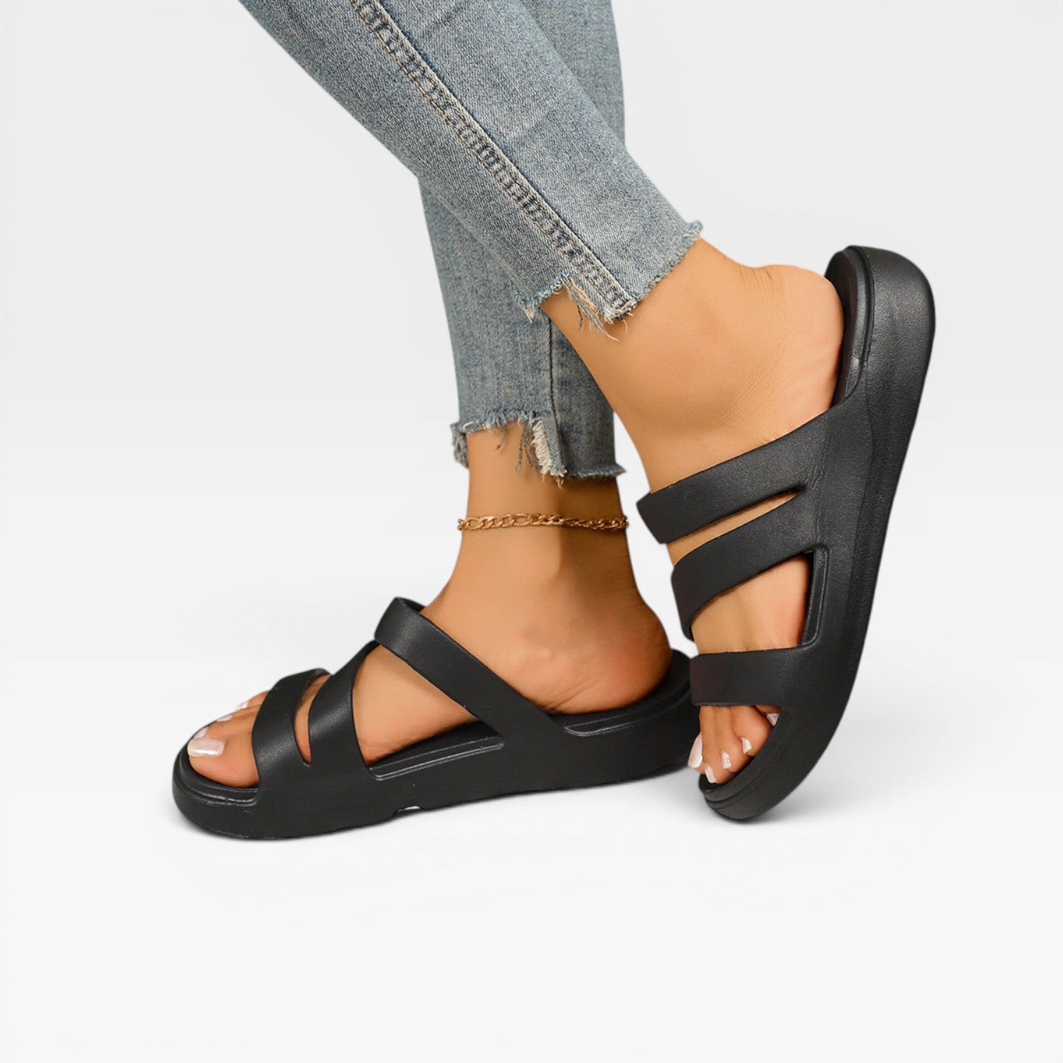 Women's Molded Platform Sandals – Cushioned Cloud Comfort Sandals