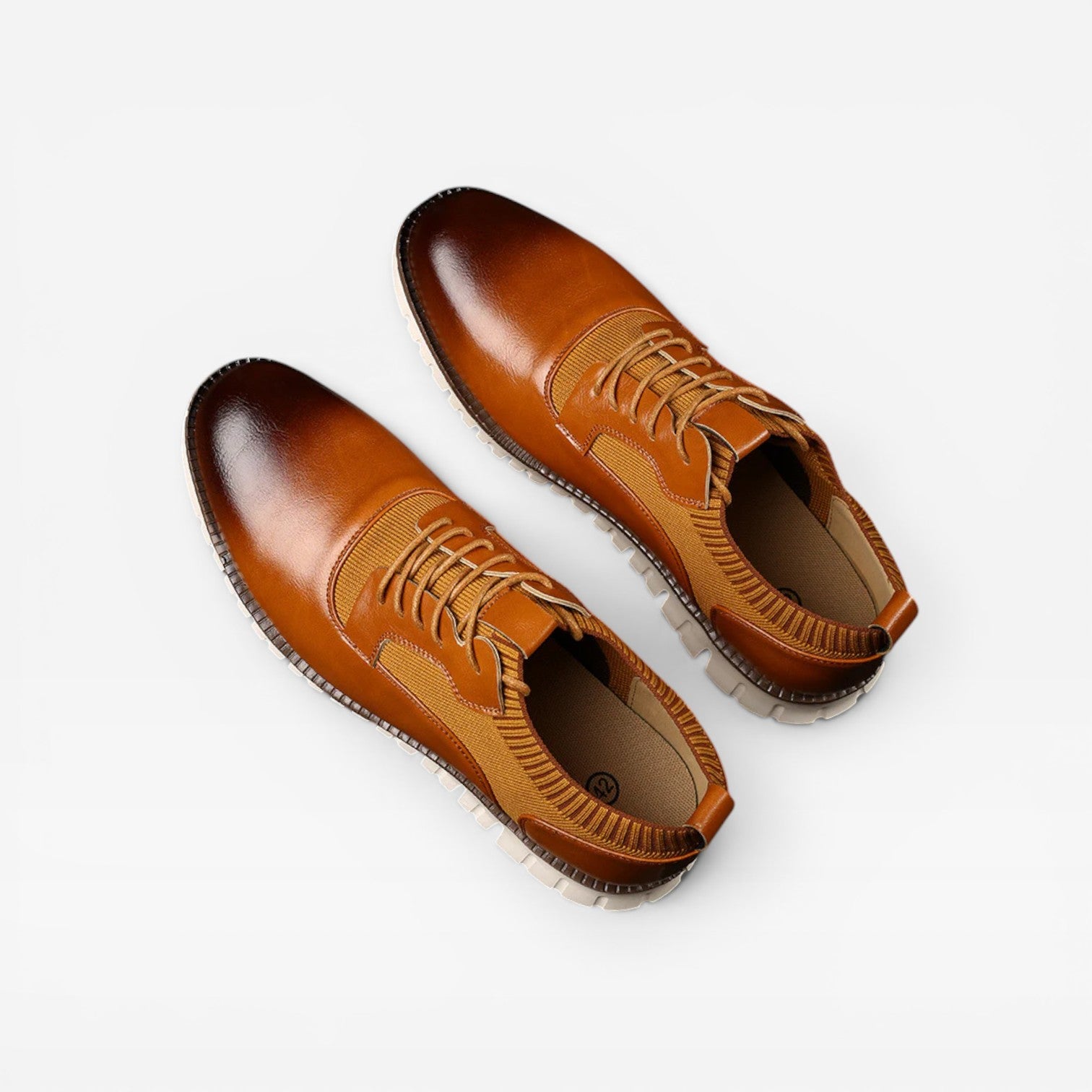 Baskets style Oxford pour hommes – Baskets habillées décontractées en cuir à lacets