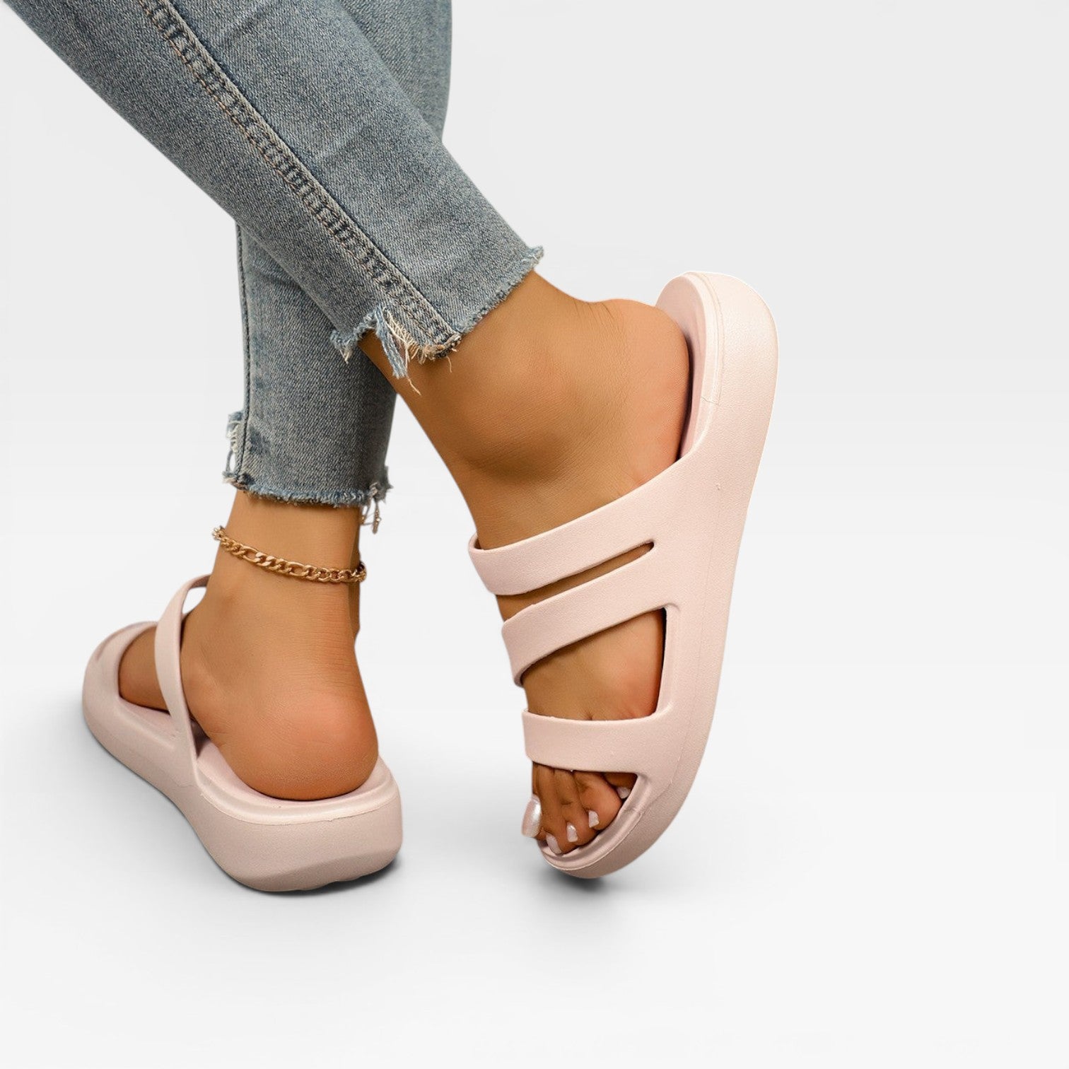 Women's Molded Platform Sandals – Cushioned Cloud Comfort Sandals