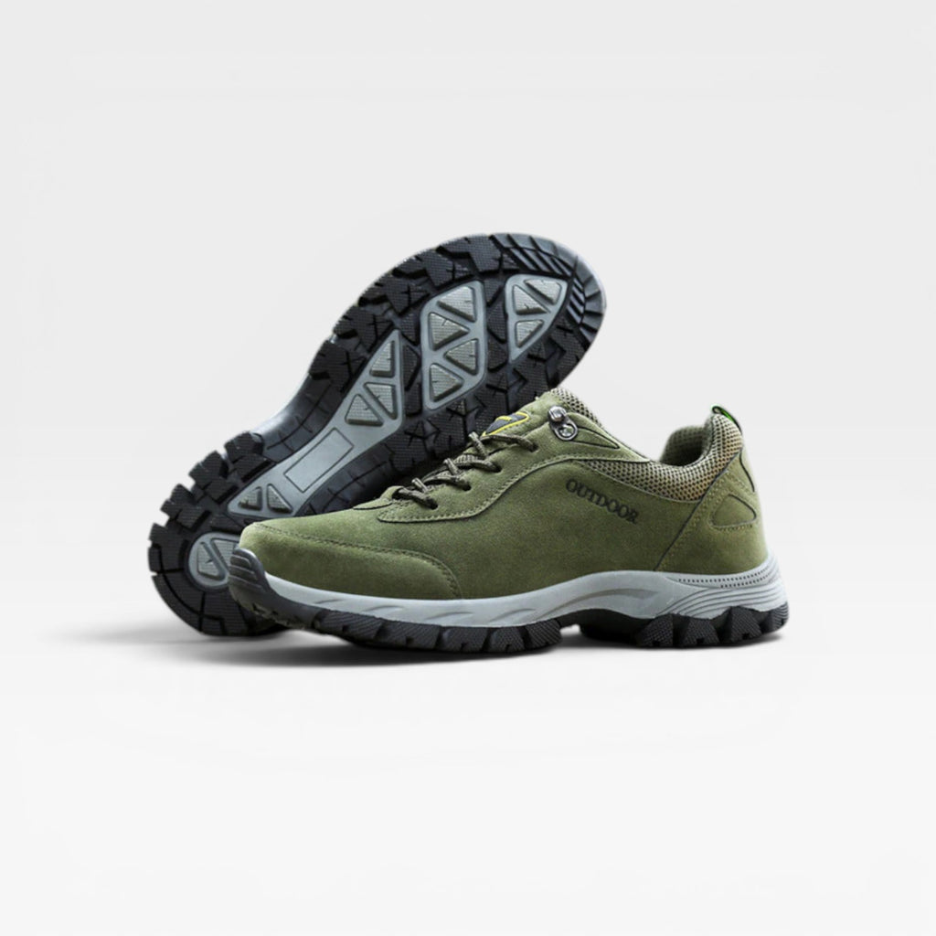 Men's Outdoor Walking Shoes – Suede Lace Up Comfortable Hiking Trainers