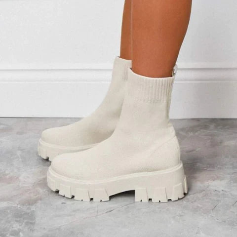 Women's Stretch Knit Sock Ankle Boots 
