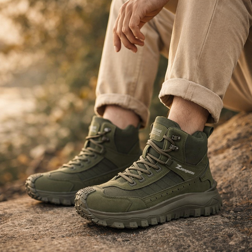 Men's Leather Lightweight Walking Shoes