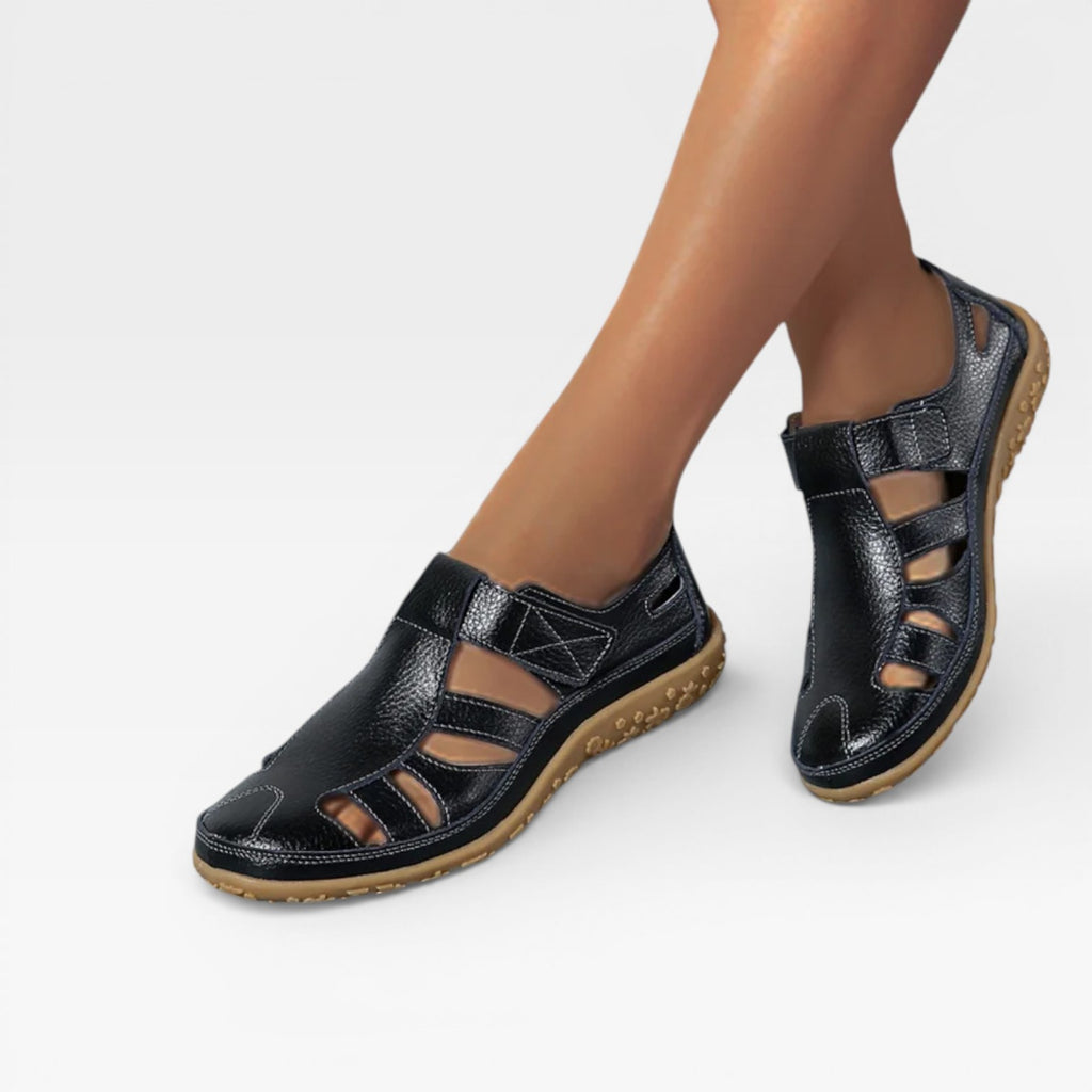 Women’s Closed-Toe Walking Sandals – Breathable Slip-On Comfort Shoes