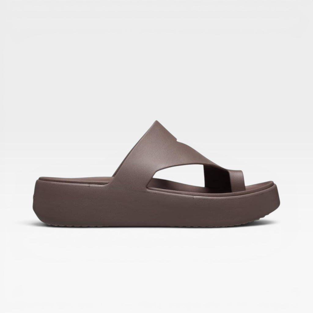 Women's Platform Toe Loop Sandals – Cushioned Slip On Comfort Slides