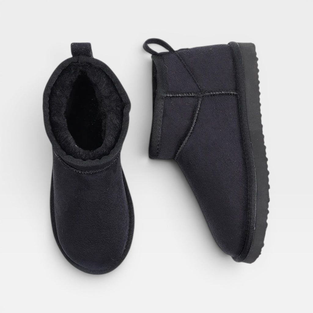 Women's Suede Ankle Boots – Low Cut Cozy Winter Booties