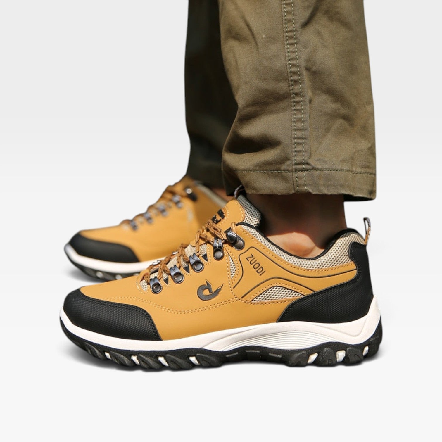 Men's Leather Waterproof Walking Trainers