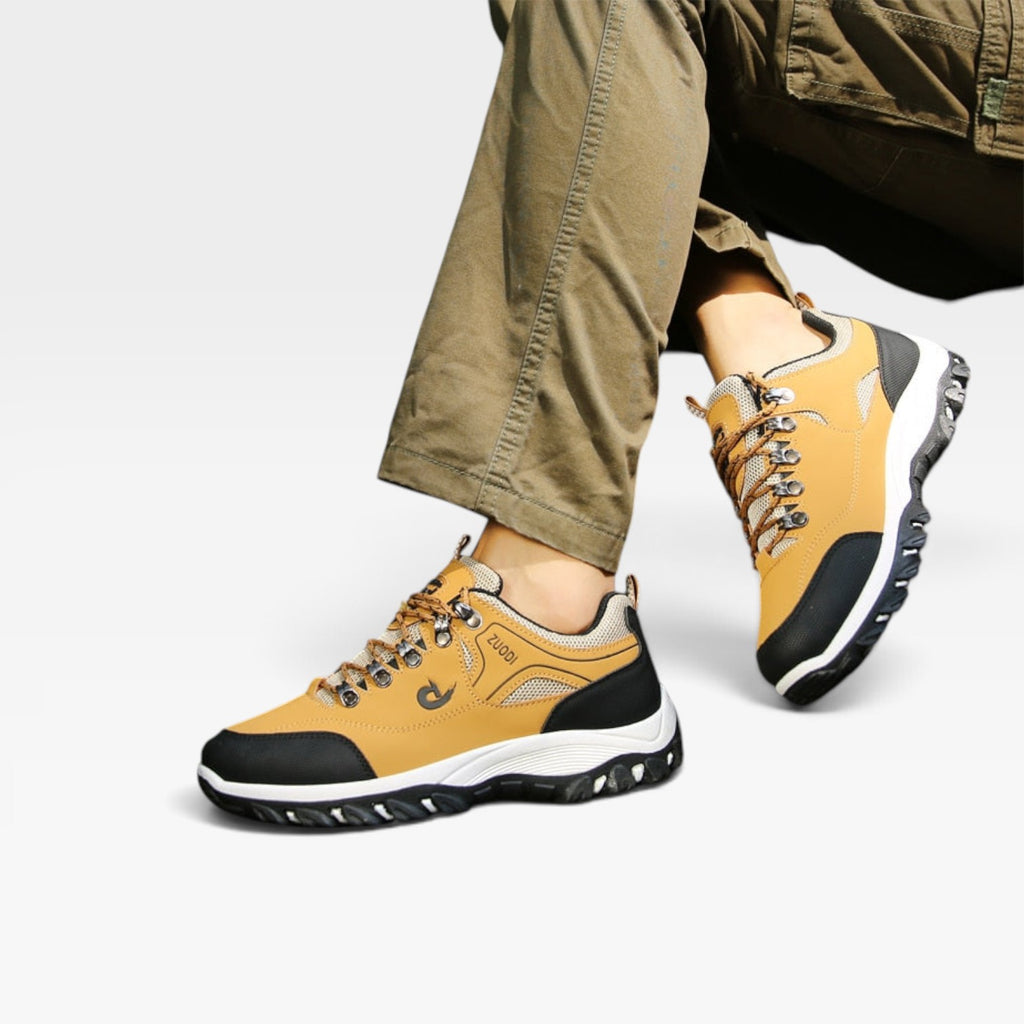 Men's Leather Waterproof Walking Trainers