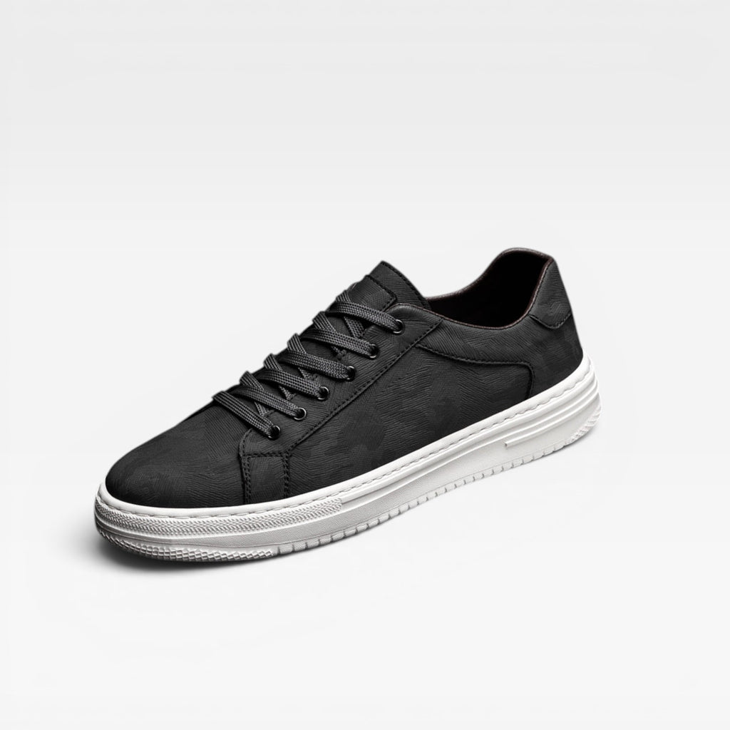 Baskets en cuir pour hommes – Baskets classiques à lacets décontractées et élégantes pour tous les jours