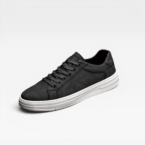 Men's Leather Trainers – Classic Lace Up Smart Casual Everyday Sneakers