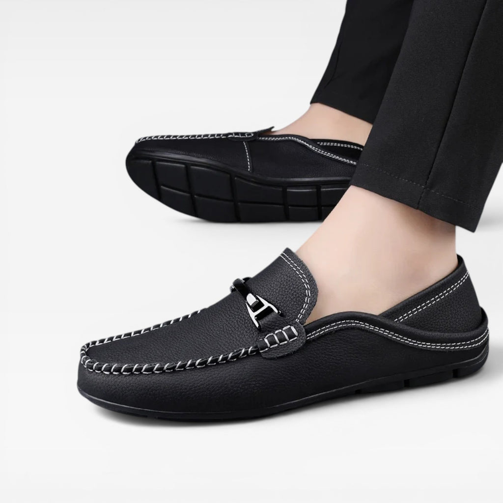 Mocassins en cuir souple pour hommes – Chaussures classiques, faciles à enfiler et raffinées pour tous les jours