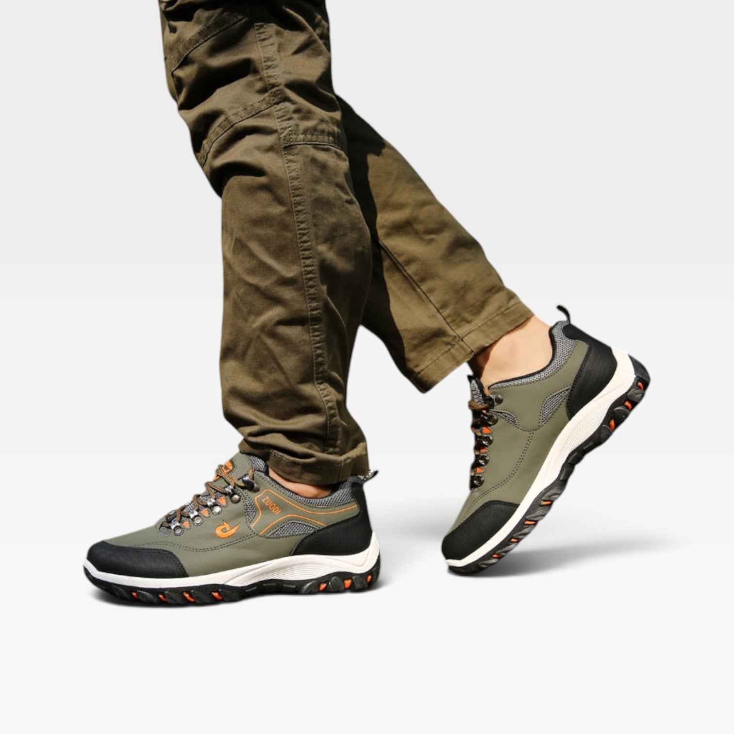 Men's Leather Waterproof Walking Trainers