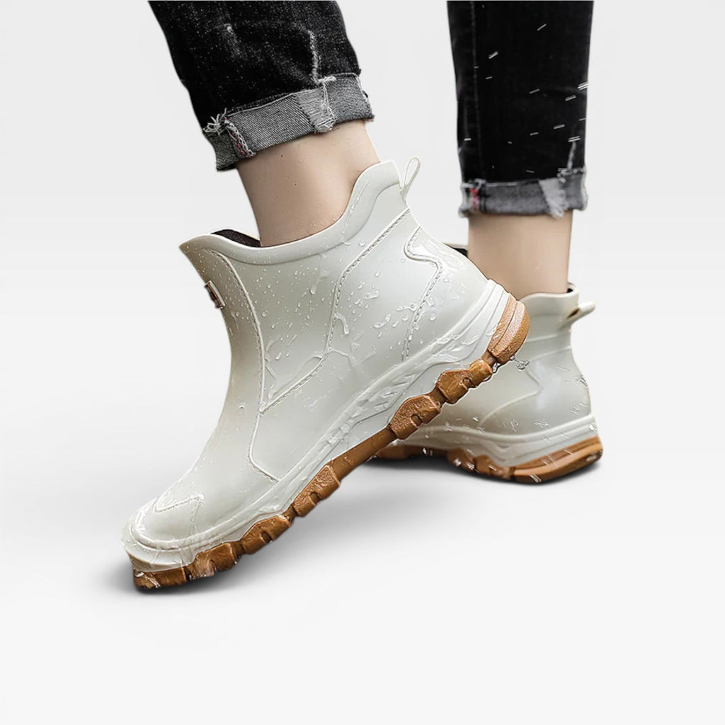 Men's Waterproof Slip On Boots – Ankle High Rugged Sole for Outdoor Wear