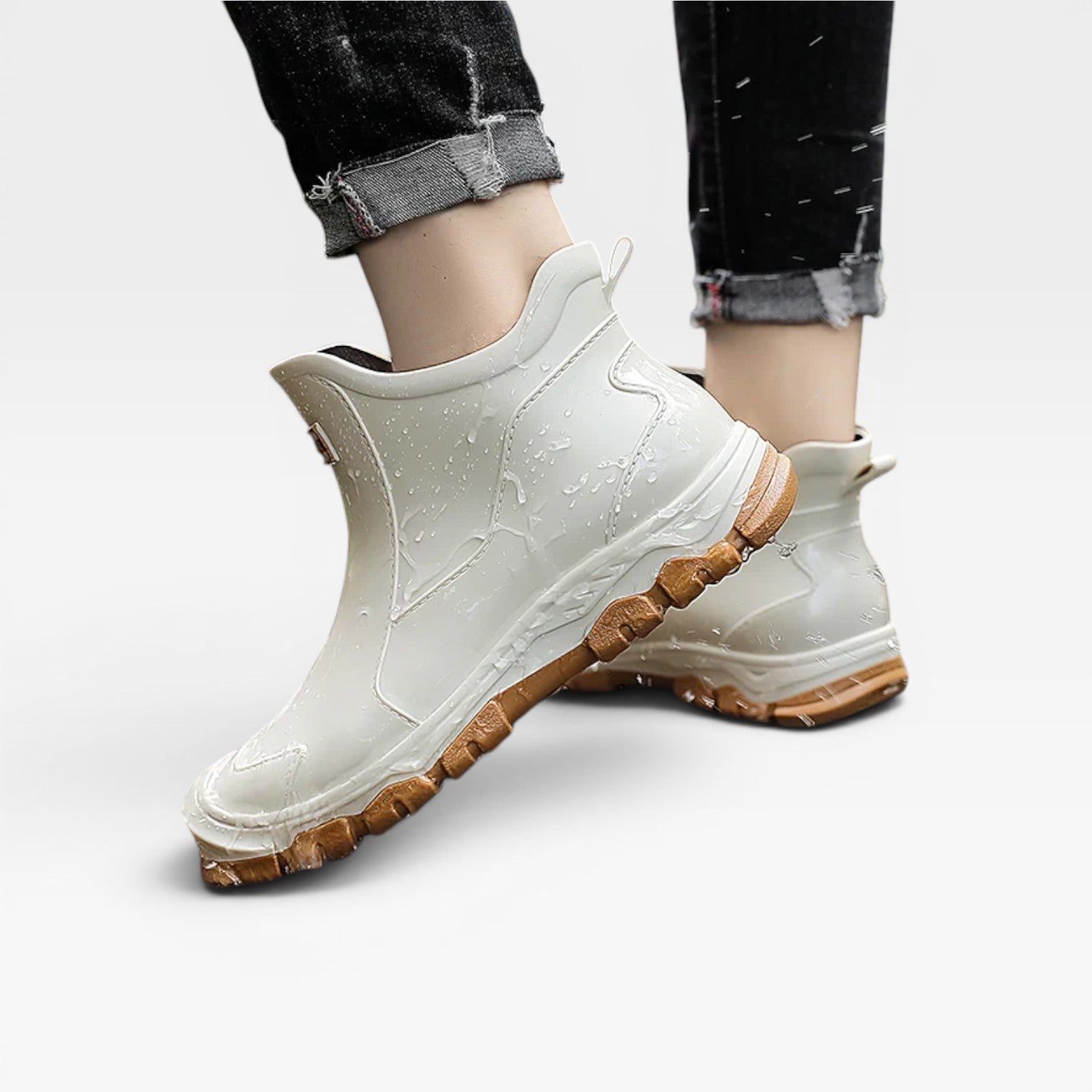 Men's Waterproof Slip On Boots – Ankle High Rugged Sole for Outdoor Wear