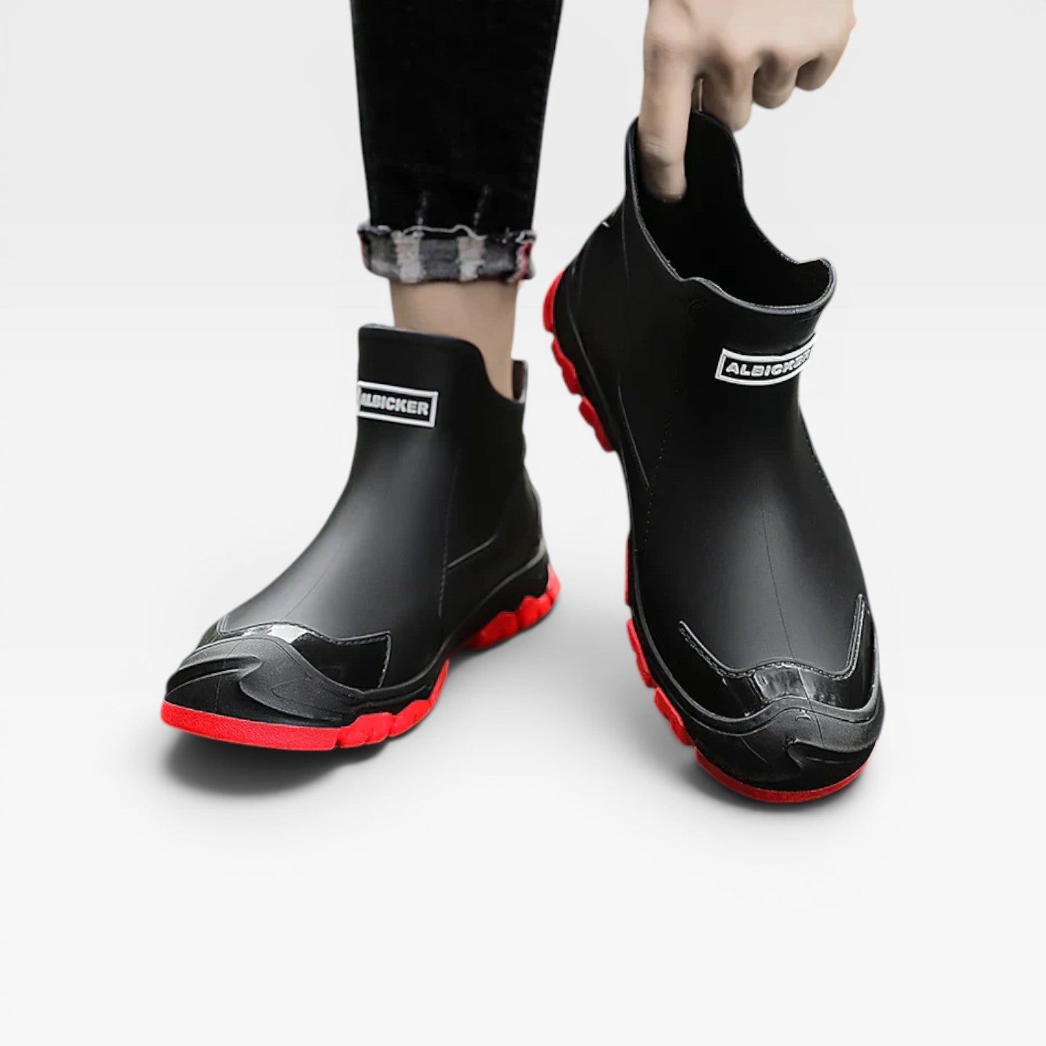 Men's Waterproof Slip On Boots – Ankle High Rugged Sole for Outdoor Wear