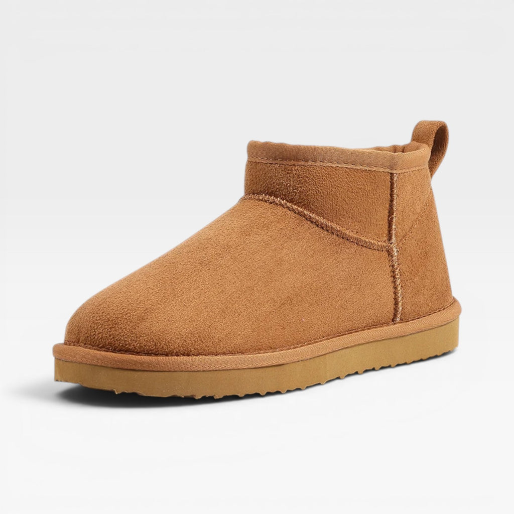 Women's Suede Ankle Boots – Low Cut Cozy Winter Booties