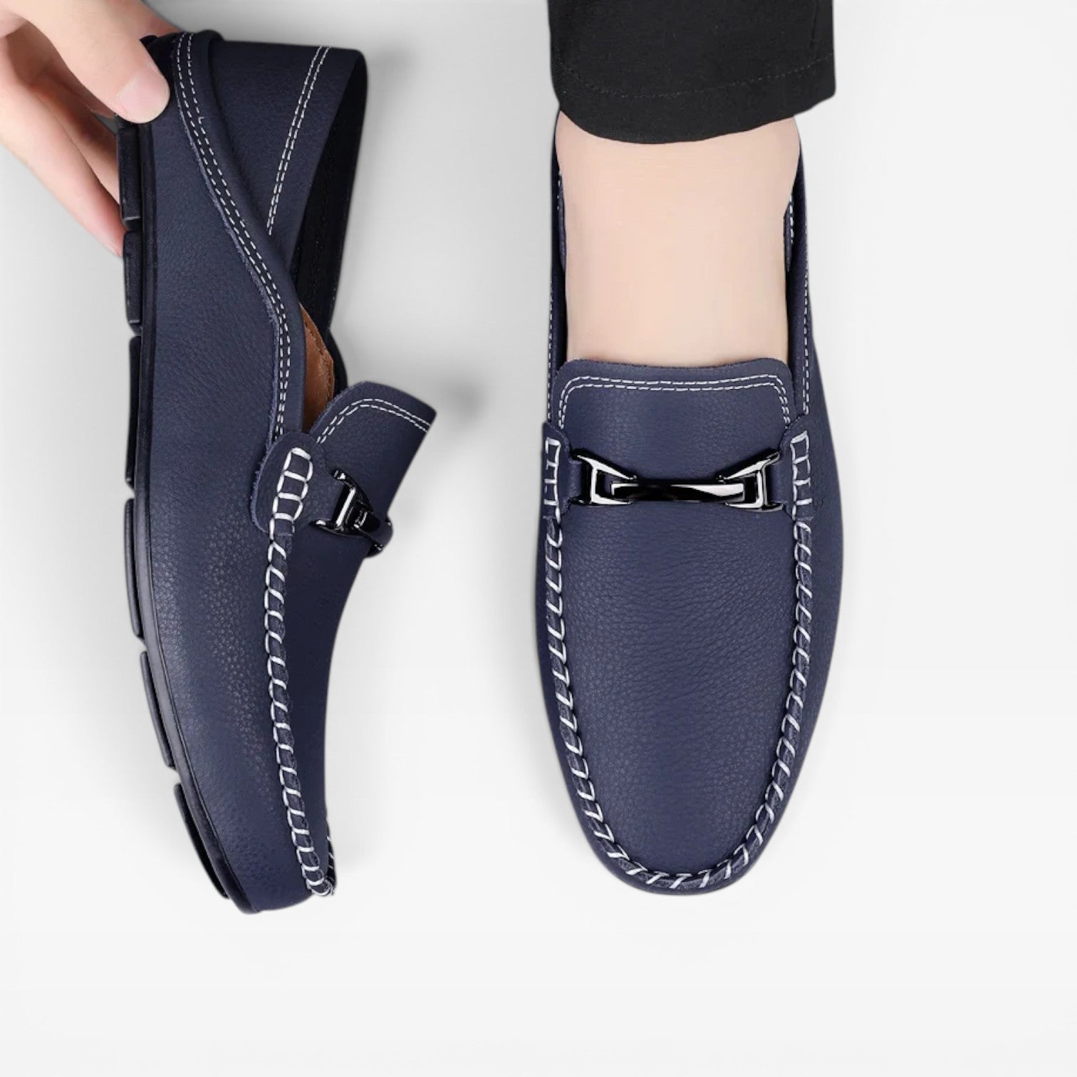 Mocassins en cuir souple pour hommes – Chaussures classiques, faciles à enfiler et raffinées pour tous les jours