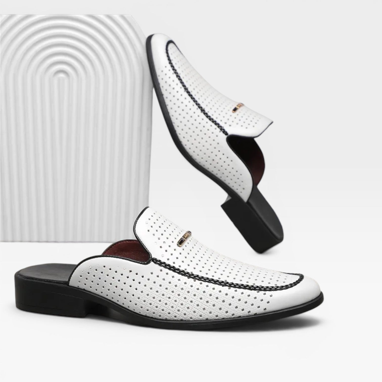 Men's Leather Mules – Backless Slip On Loafers Smart Casual Slides
