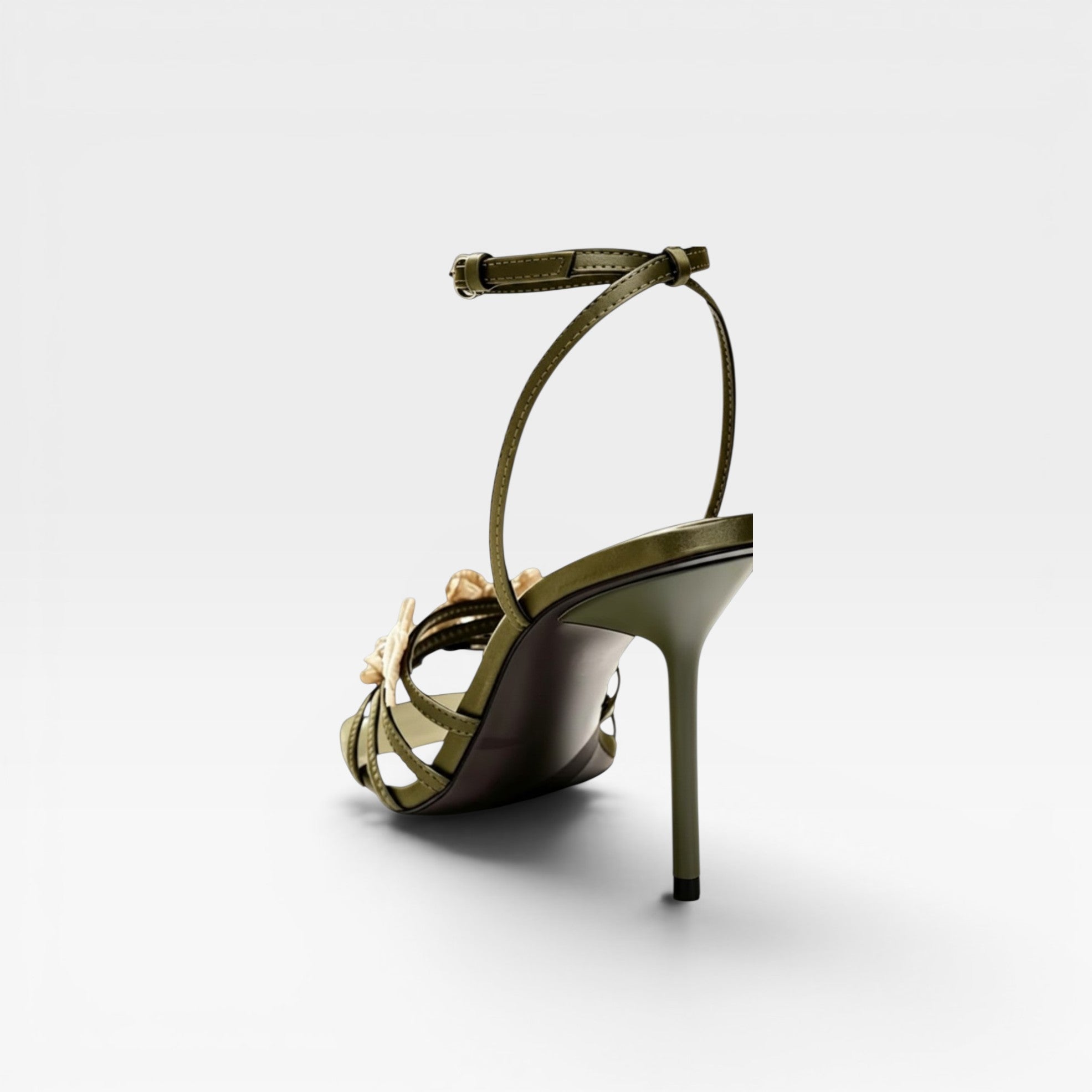 Women's Crystal Butterfly Heels – Elegant Strappy Stiletto Sandals for Special Occasions