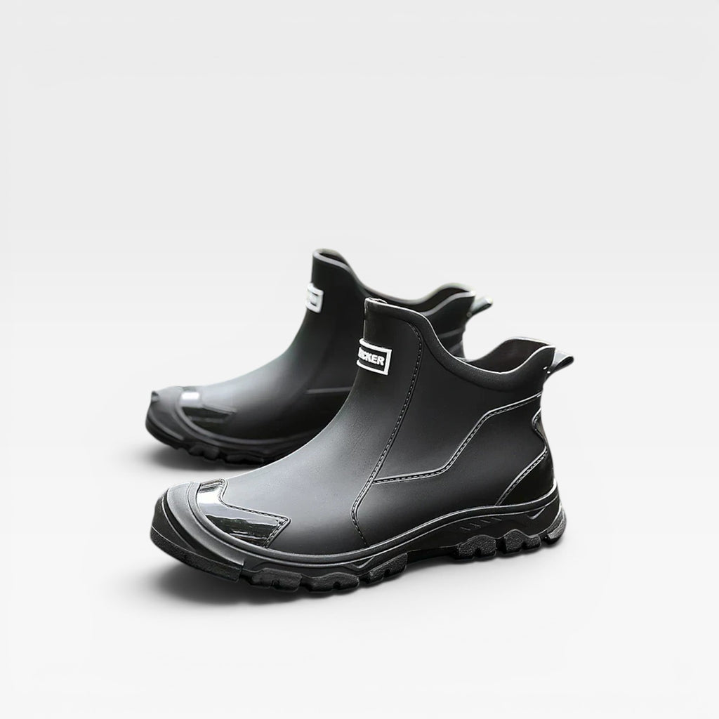 Men's Waterproof Slip On Boots – Ankle High Rugged Sole for Outdoor Wear