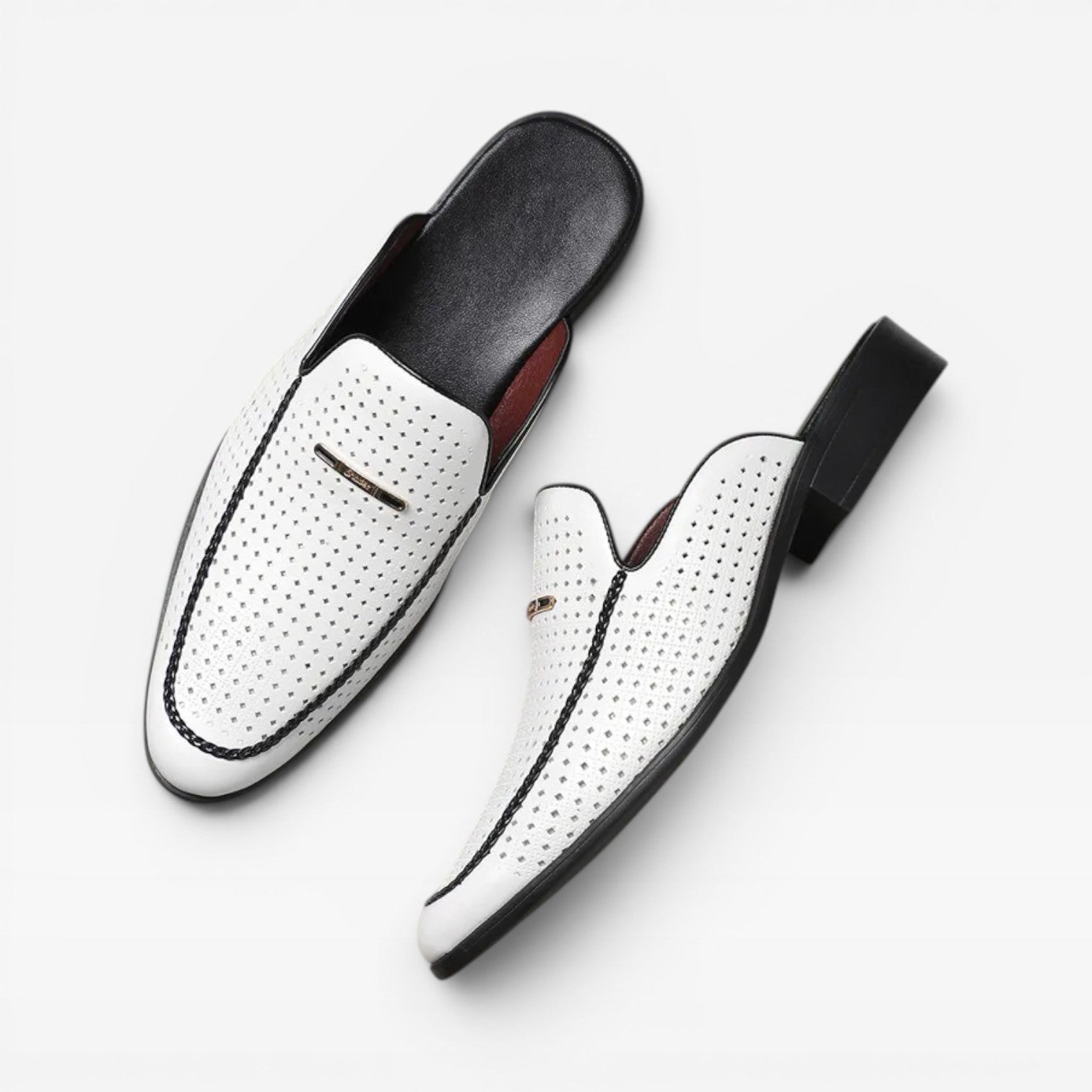 Men's Leather Mules – Backless Slip On Loafers Smart Casual Slides
