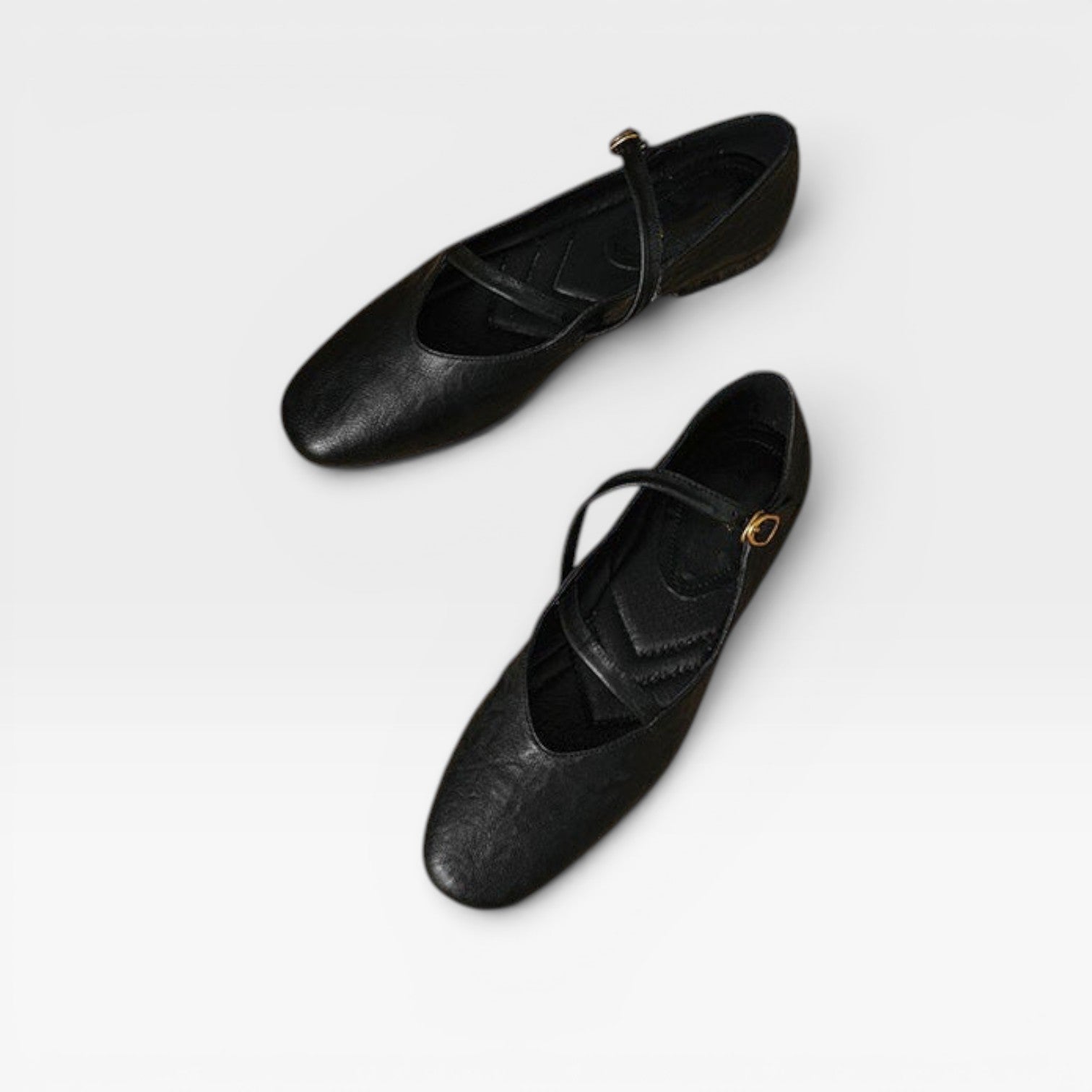 Ballerines Mary Jane en cuir pour femmes – Chaussures élégantes vintage avec bride à boucle