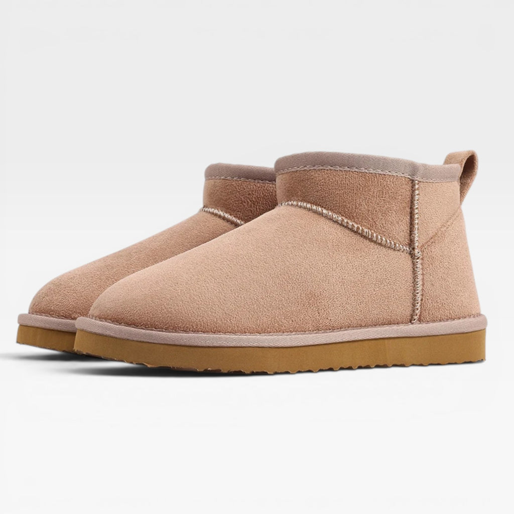 Women's Suede Ankle Boots – Low Cut Cozy Winter Booties