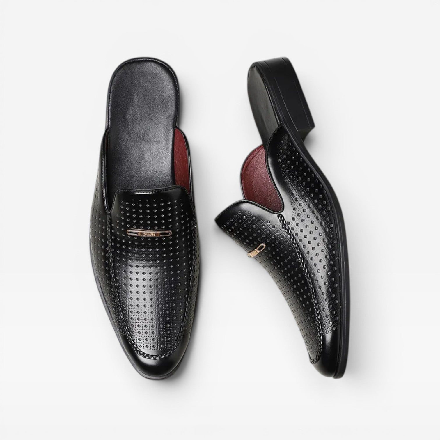Men's Leather Mules – Backless Slip On Loafers Smart Casual Slides