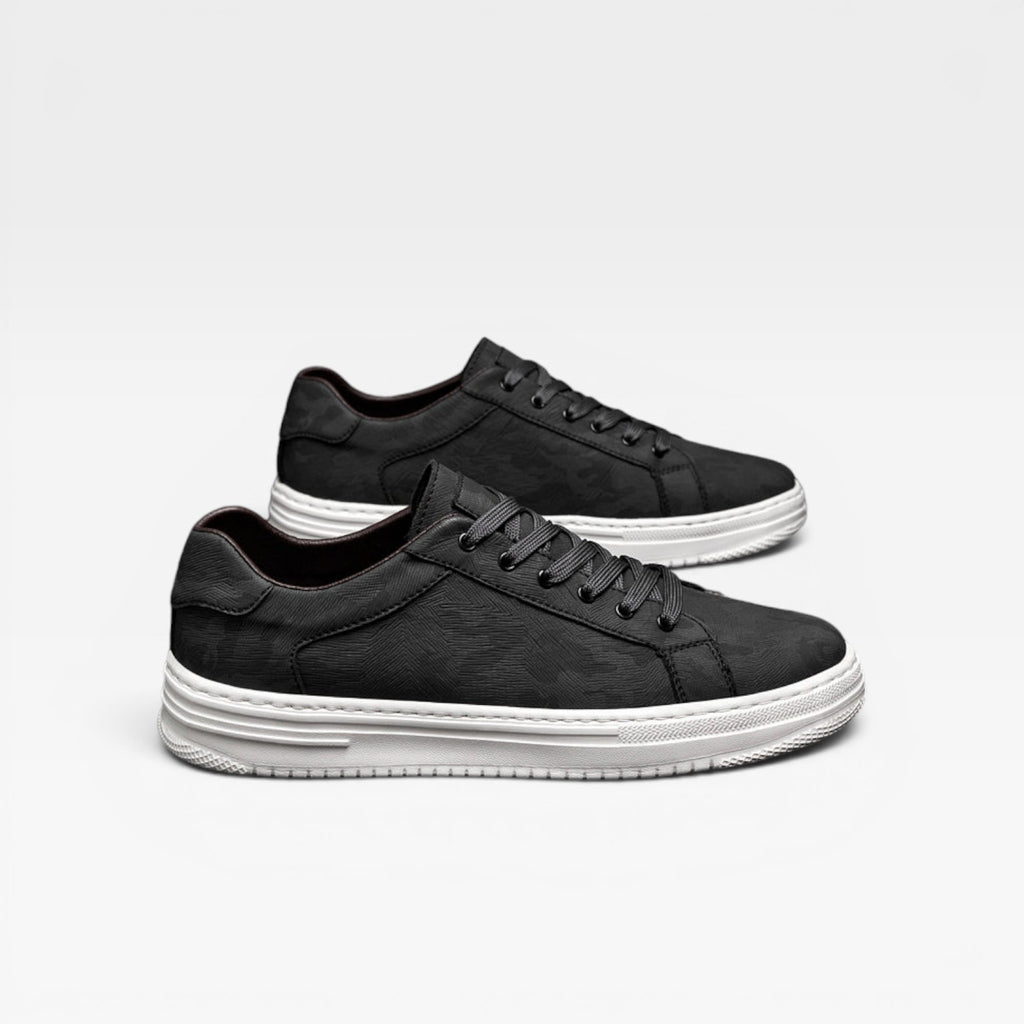 Baskets en cuir pour hommes – Baskets classiques à lacets décontractées et élégantes pour tous les jours