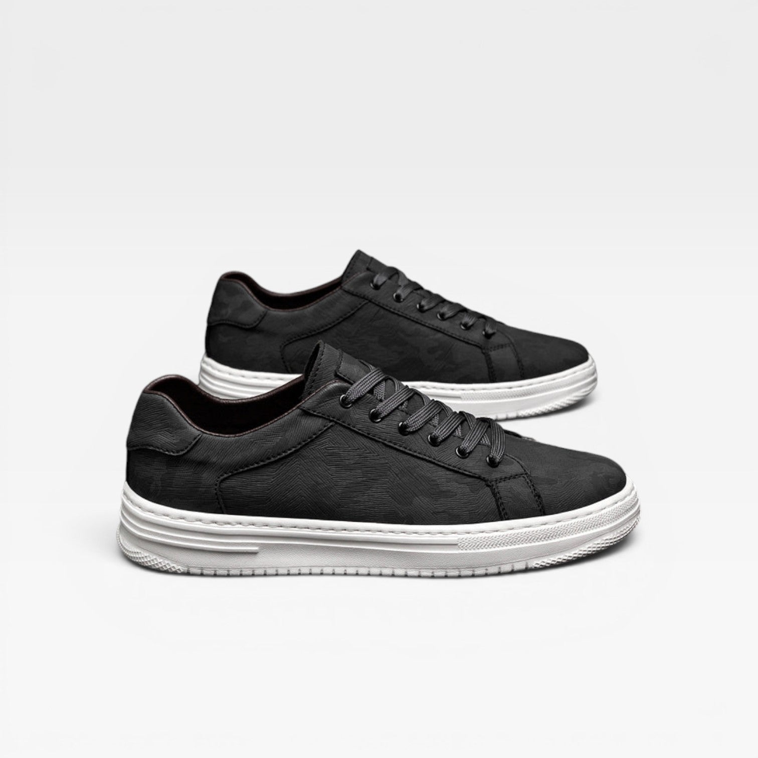 Baskets en cuir pour hommes – Baskets classiques à lacets décontractées et élégantes pour tous les jours