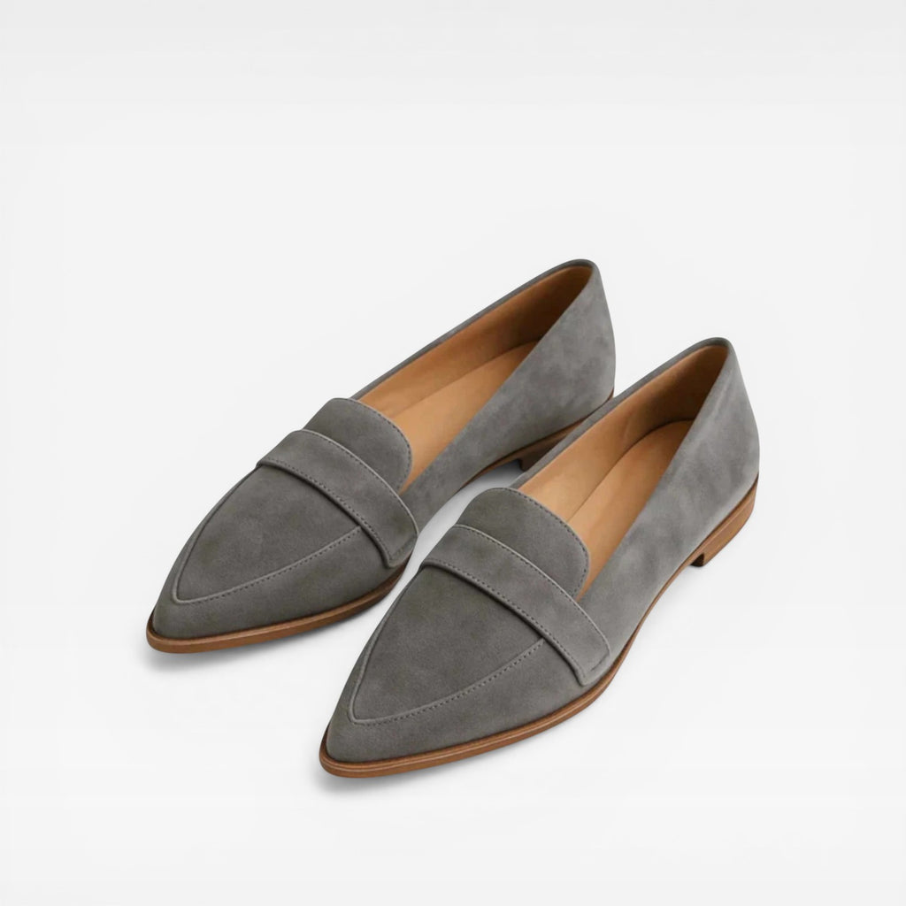 Women’s Pointed Toe Suede Loafers – Elegant Style