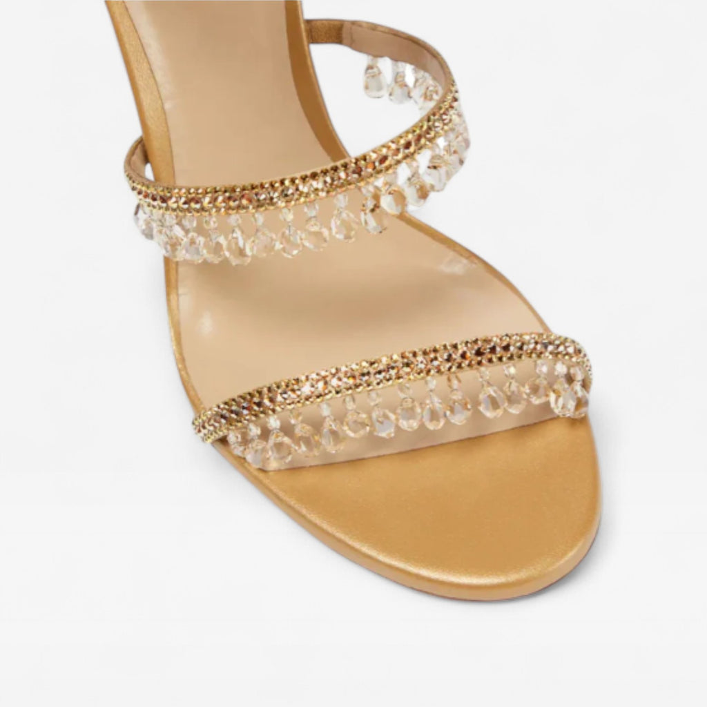 Women’s Crystal High Heel Sandals – Elegant Strappy Heels for Special Occasions